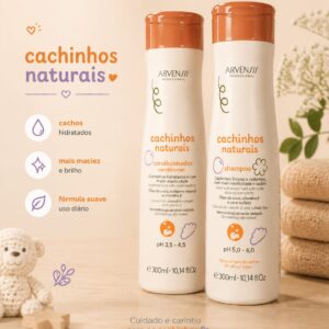 Arvensis - KIT Shampoo +Condicionador Cachinhos Naturais 300ml